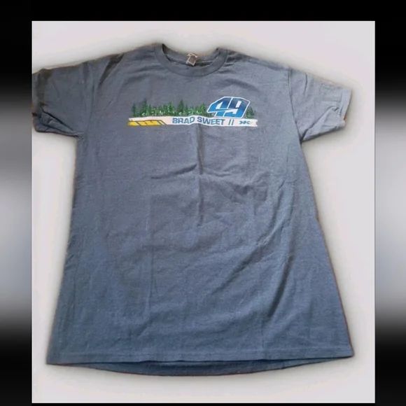 Brad Sweet 49 Napa Auto Parts Blue Graphic Print T-shirt Men's Medium Racecar - Picture 1 of 5